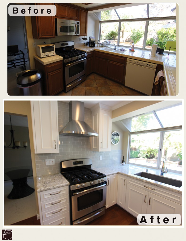 White G-Shaped Kitchen & Bathroom Remodel with Custom Cabinetry in Irvine