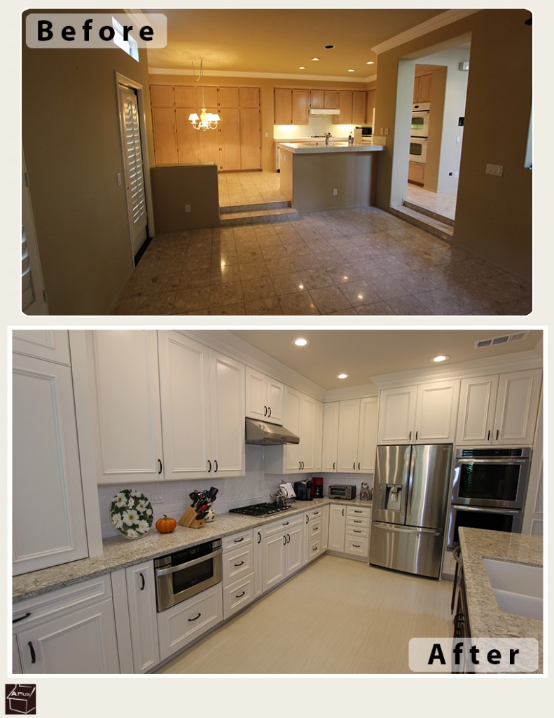 Laguna Hills Transitional White L-Shaped Kitchen & Home Remodel
