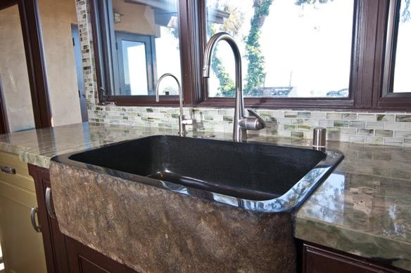 Selecting a custom sink for a kitchen remodel & planning in Laguna Beach Orange County