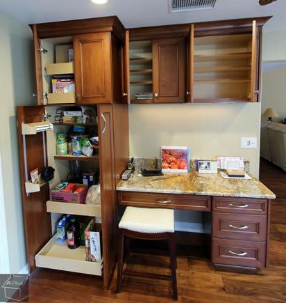 Planning & designing a working office study desk into kitchen remodel
