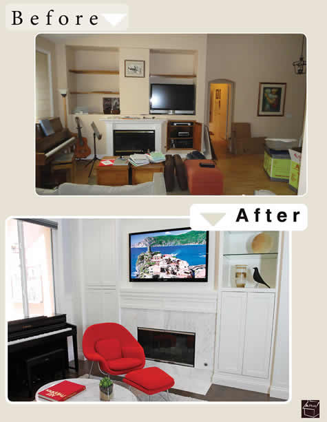 San Clemente Home Remodel with Custom Cabinets Before & After by APlus Interior Design & Remodeling