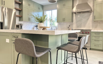 Earthy Elegance: A Bold Green Kitchen Transformation in Tustin