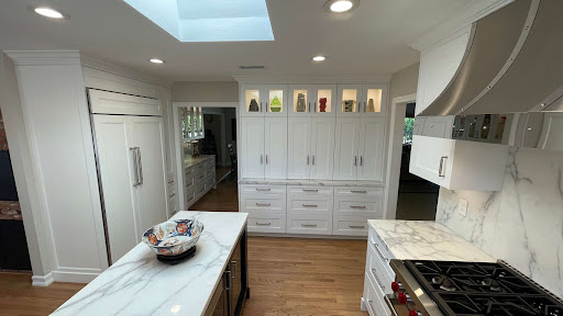 Transitional Kitchen Design Santa Ana white cabinets