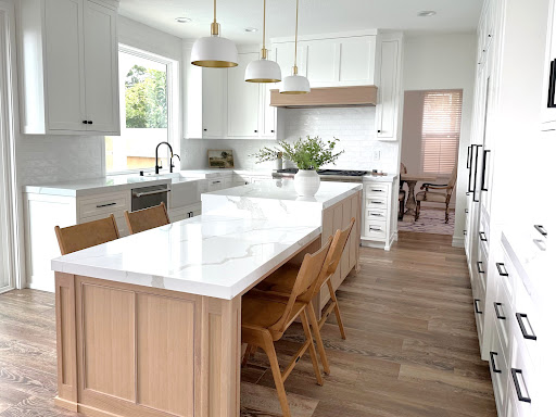 custom white cabinetry Modern transitional kitchen remodel in Lake Forest